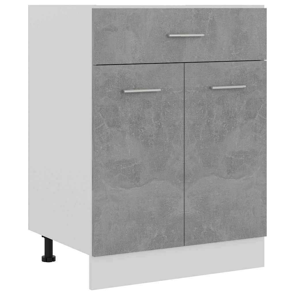 vidaXL Alalipastokaappi betoninharmaa 60x46x81,5 cm tekninen puu