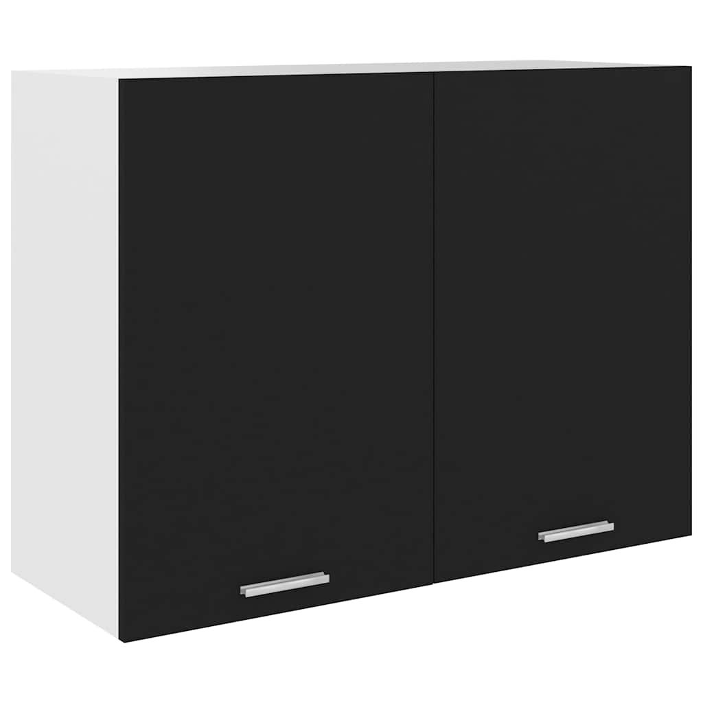 vidaXL Riippukaappi "Lyon" musta 80x31x60 cm tekninen puu