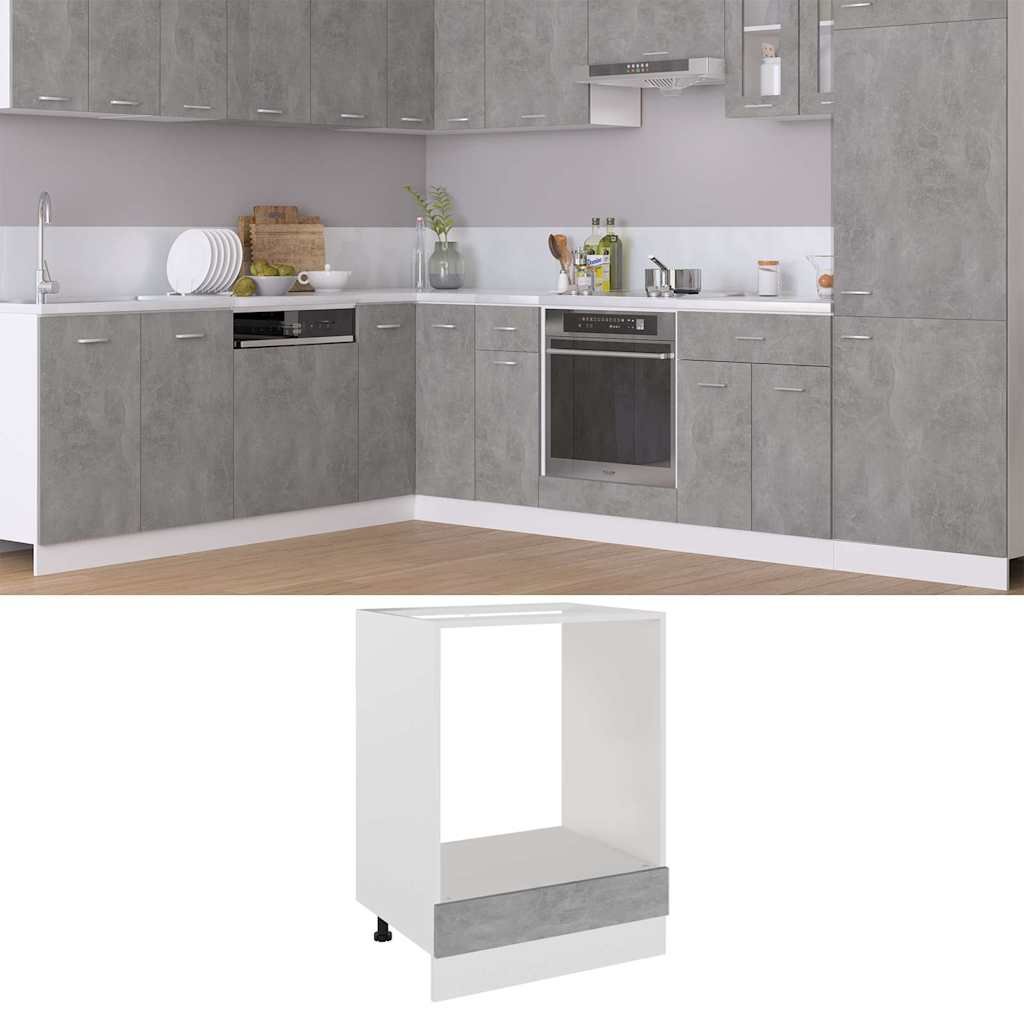 vidaXL Uunikaappi "Riga" betoninharmaa 60x46x81,5 cm tekninen puu