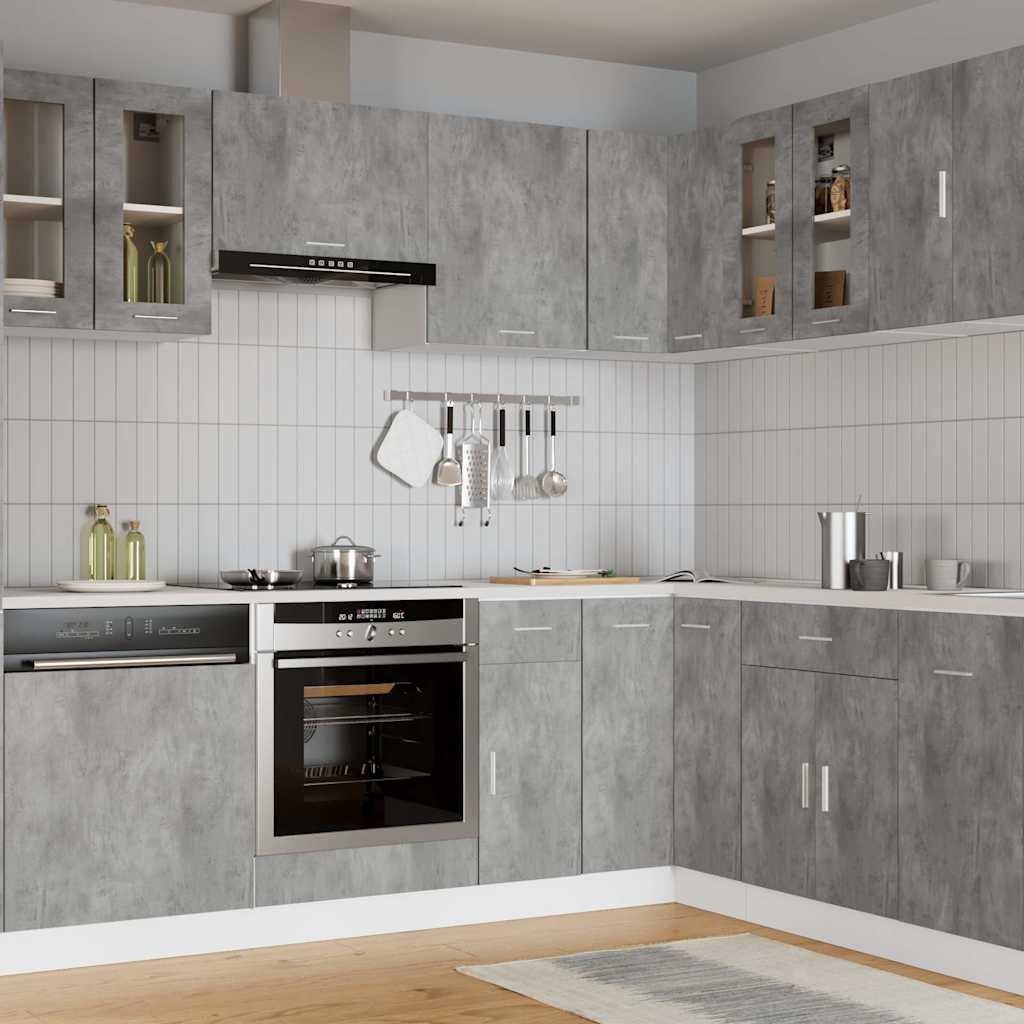 vidaXL Riippuva lasikaappi "Lyon" betoninharmaa 60x31x60 cm tekninen puu