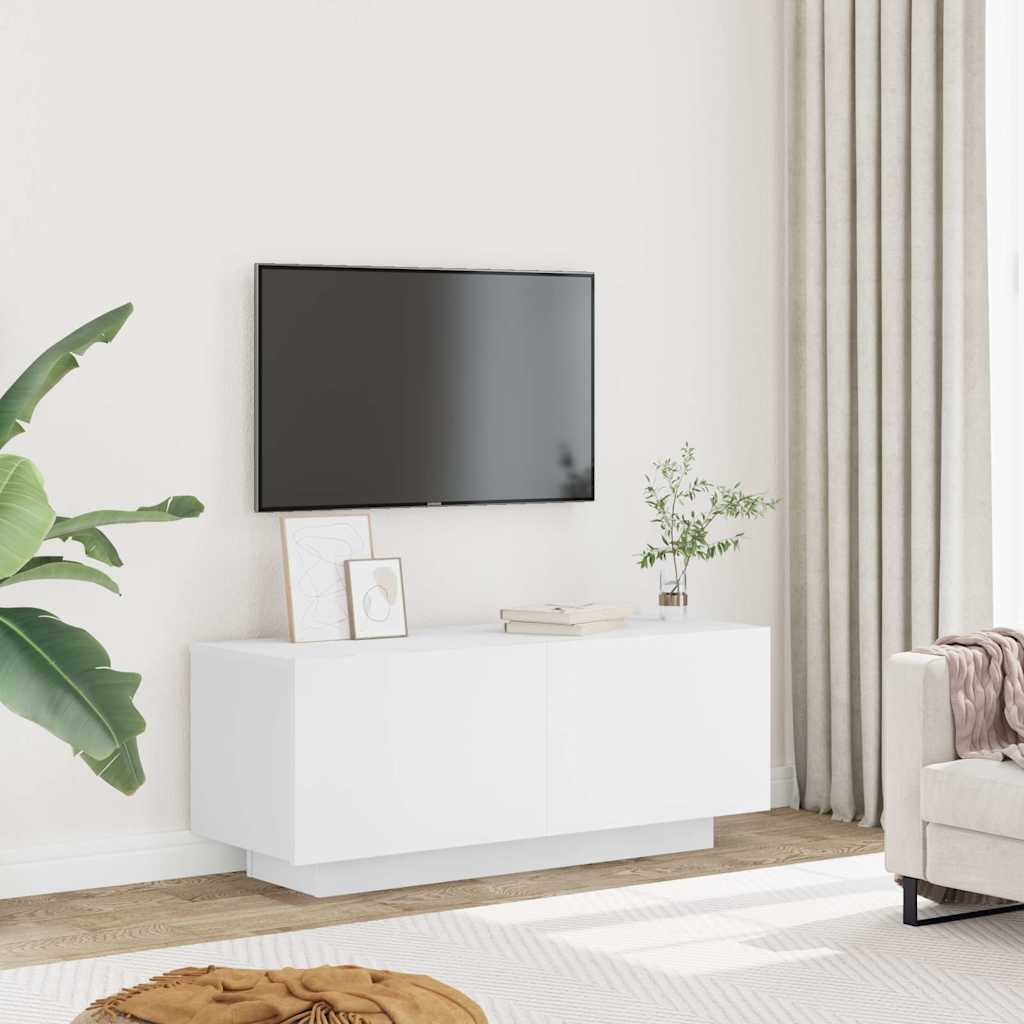 vidaXL TV-taso valkoinen 100x35x40 cm tekninen puu
