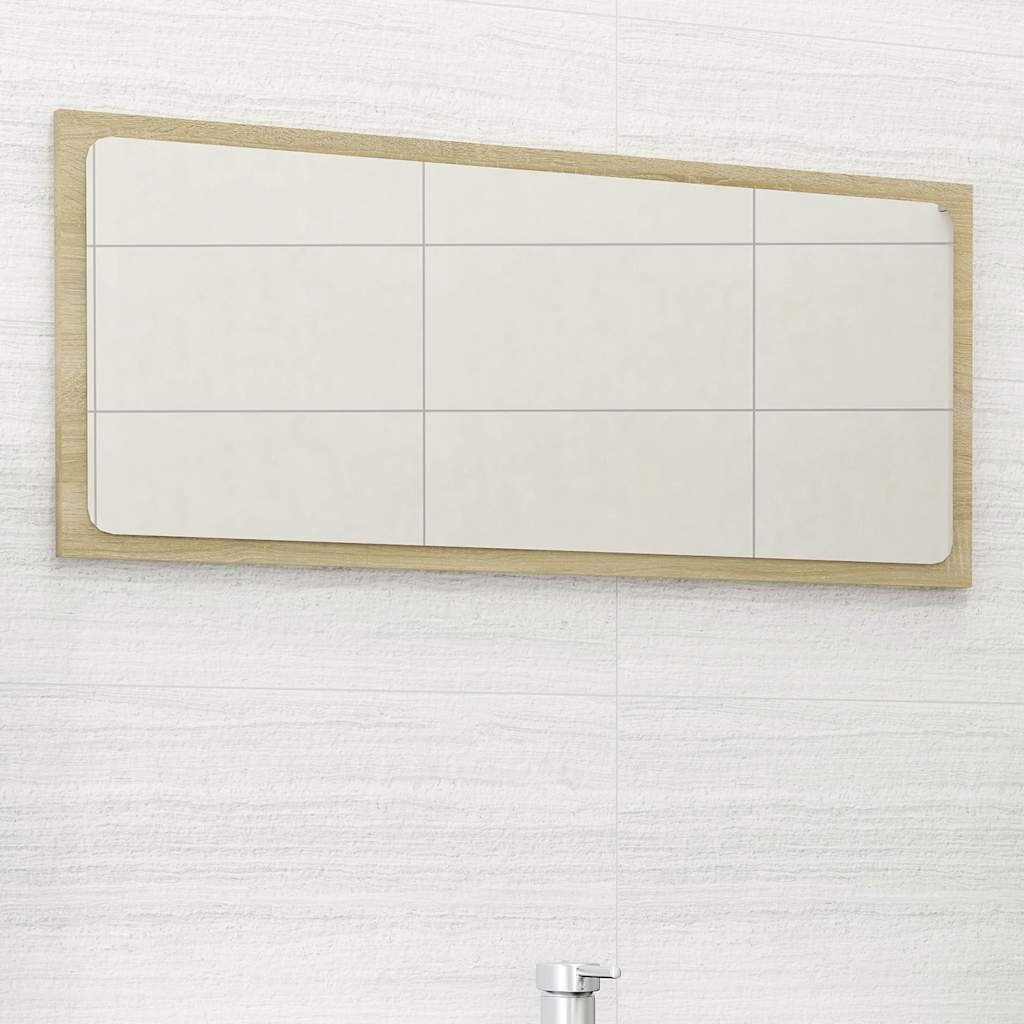 vidaXL Kylpyhuonepeili Sonoma-tammi 80x1,5x37 cm lastulevy