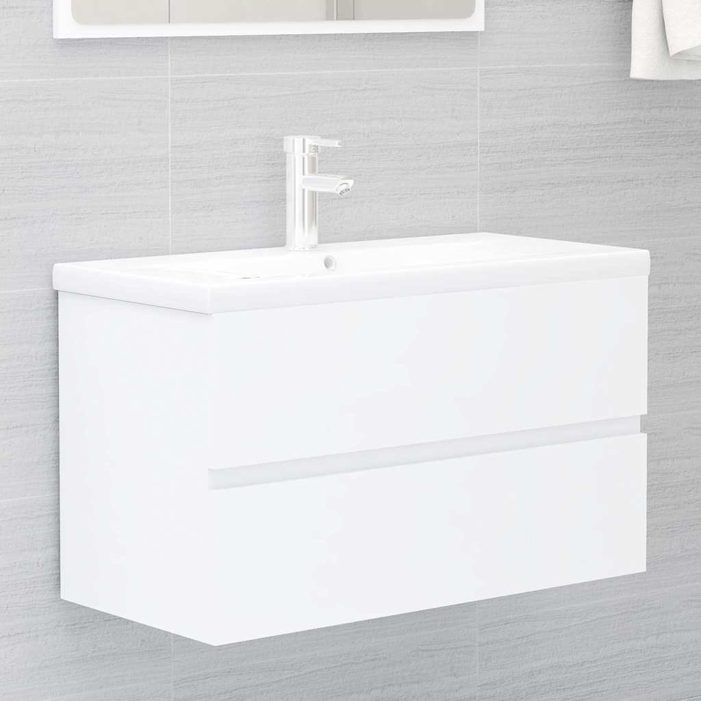 vidaXL Allaskaappi valkoinen 80x38,5x45 cm tekninen puu