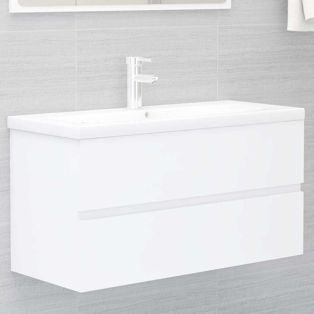 vidaXL Allaskaappi valkoinen 90x38,5x45 cm tekninen puu