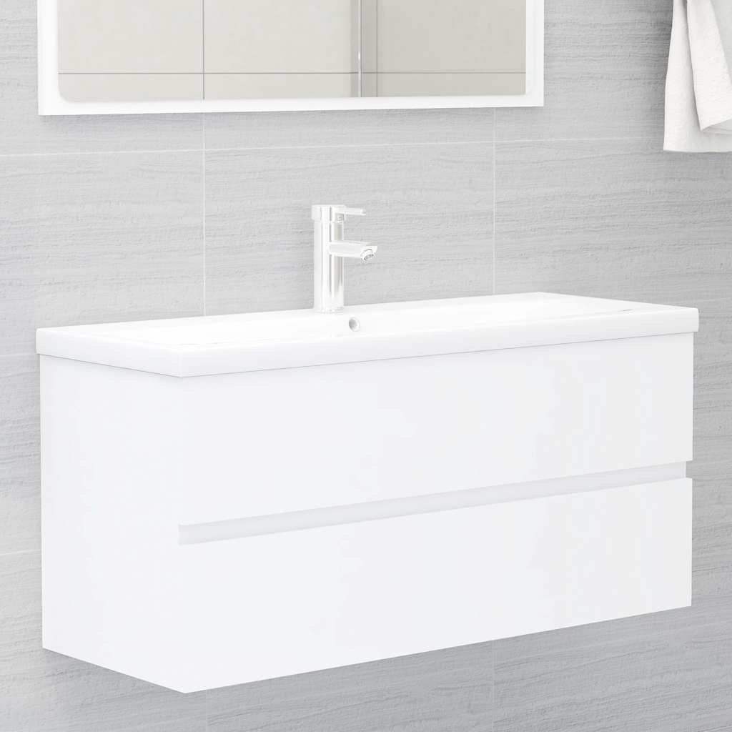 vidaXL Allaskaappi valkoinen 100x38,5x45 cm tekninen puu