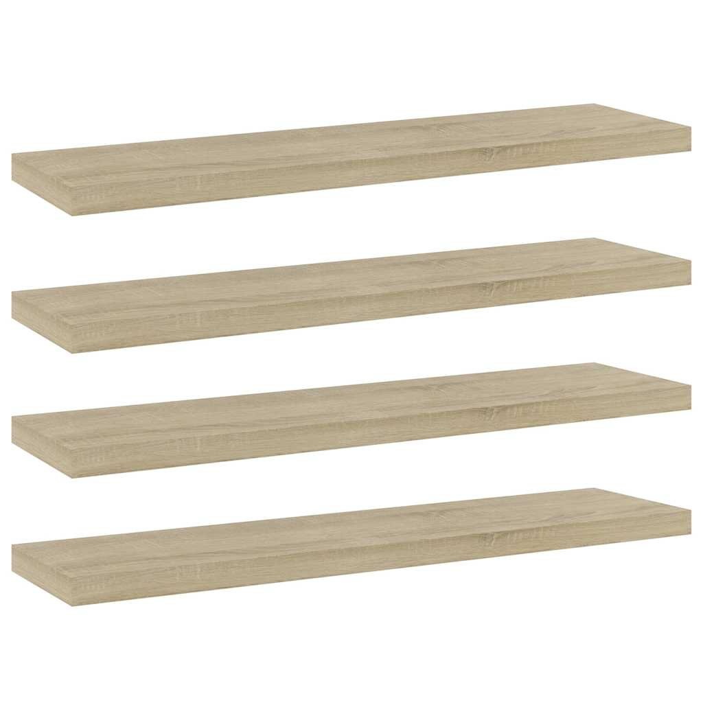 vidaXL Kirjahyllytasot 4 kpl Sonoma-tammi 40x10x1,5 cm tekninen puu