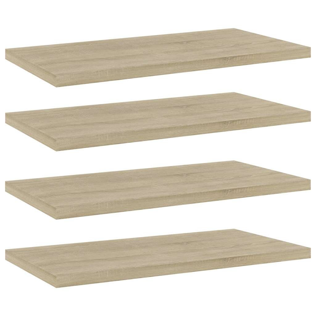 vidaXL Kirjahyllytasot 4 kpl Sonoma tammi 40x20x1,5 cm tekninen puu