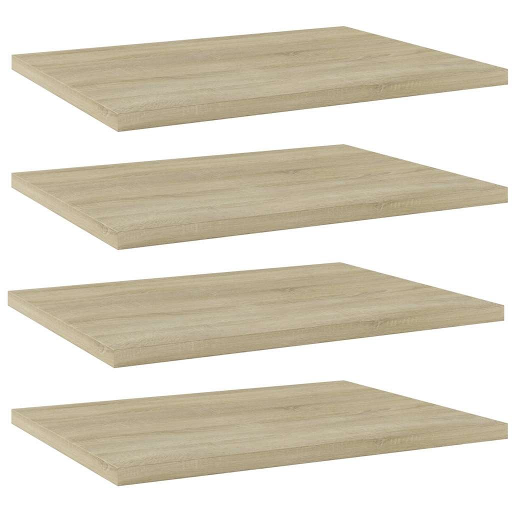 vidaXL Kirjahyllytasot 4 kpl Sonoma tammi 40x30x1,5 cm tekninen puu