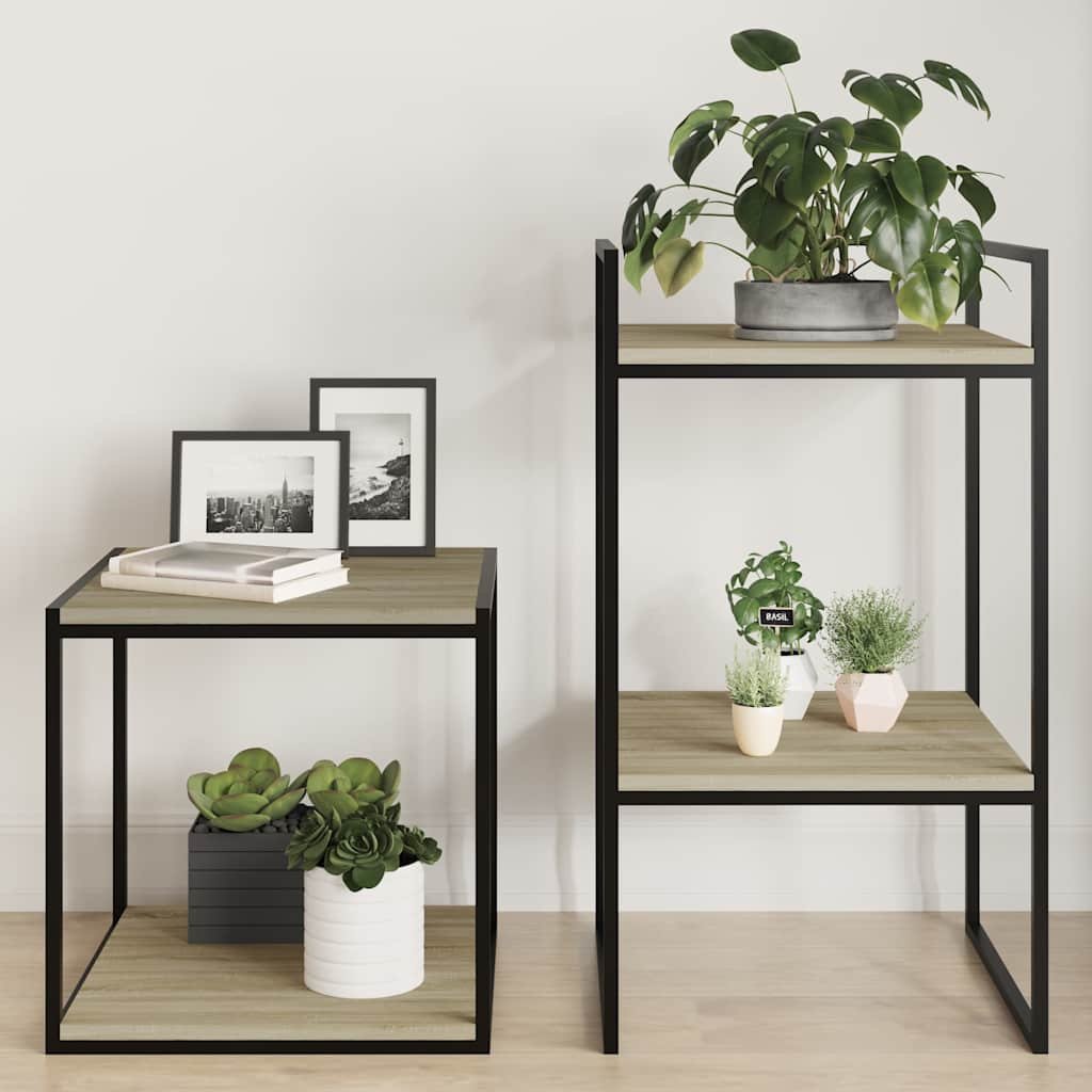 vidaXL Kirjahyllytasot 4 kpl Sonoma tammi 40x40x1,5 cm lastulevy