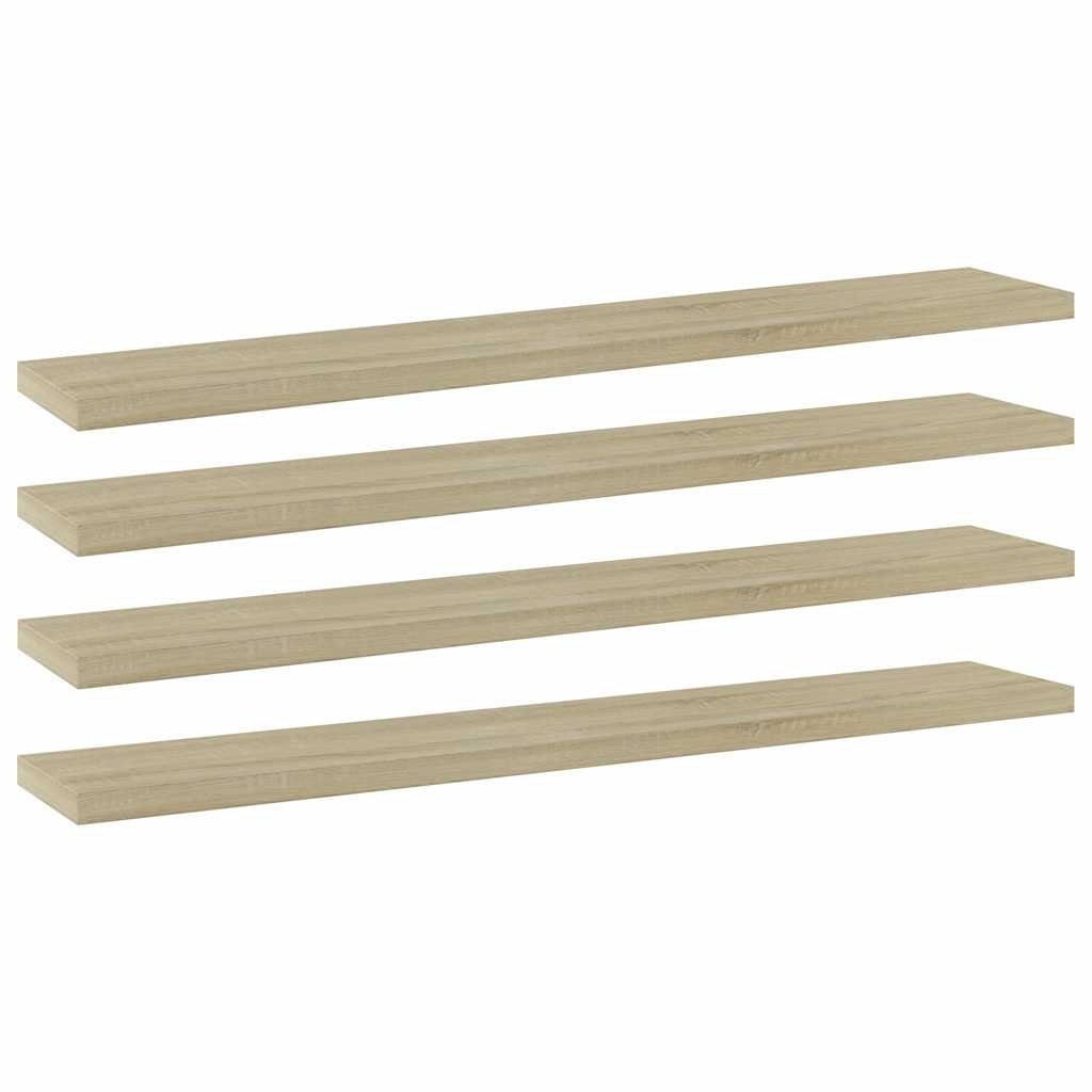 vidaXL Kirjahyllytasot 4 kpl Sonoma-tammi 60x10x1,5 cm lastulevy