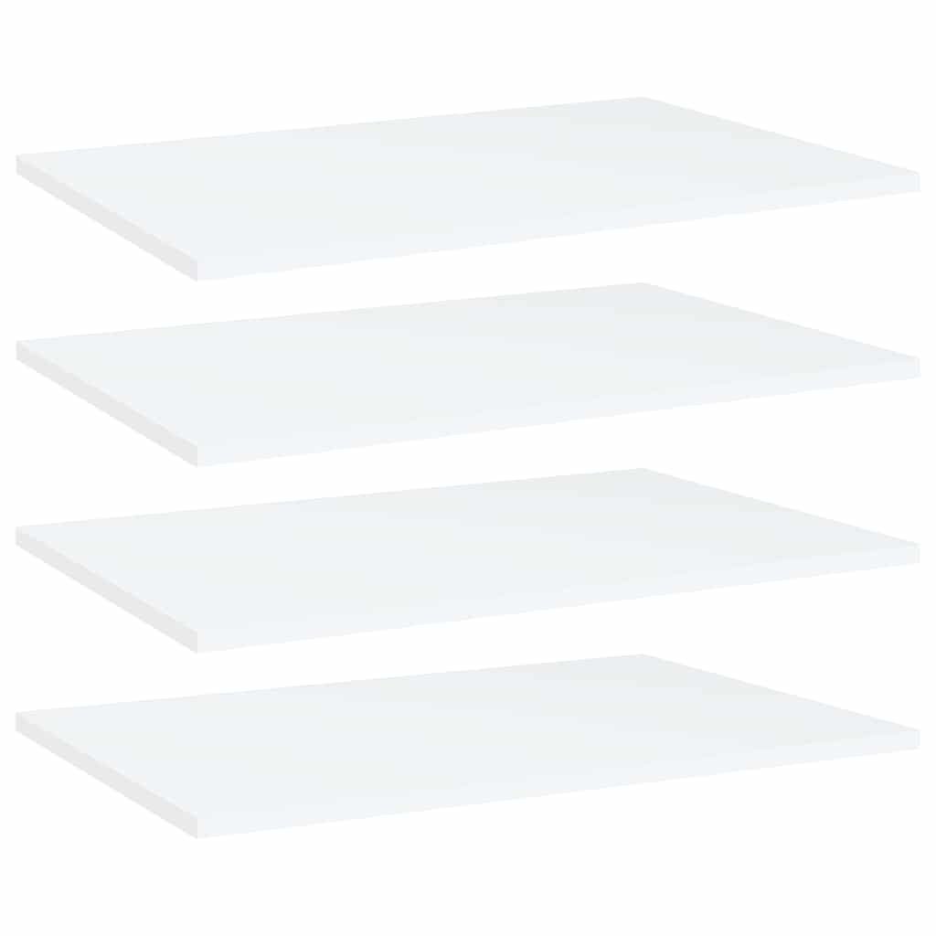vidaXL Kirjahyllytasot 4 kpl valkoinen 60x40x1,5 cm tekninen puu