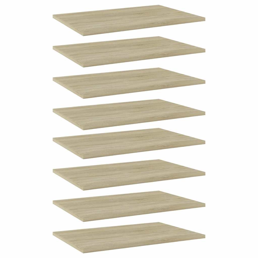 vidaXL Kirjahyllytasot 8 kpl Sonoma tammi 60x40x1,5 cm lastulevy