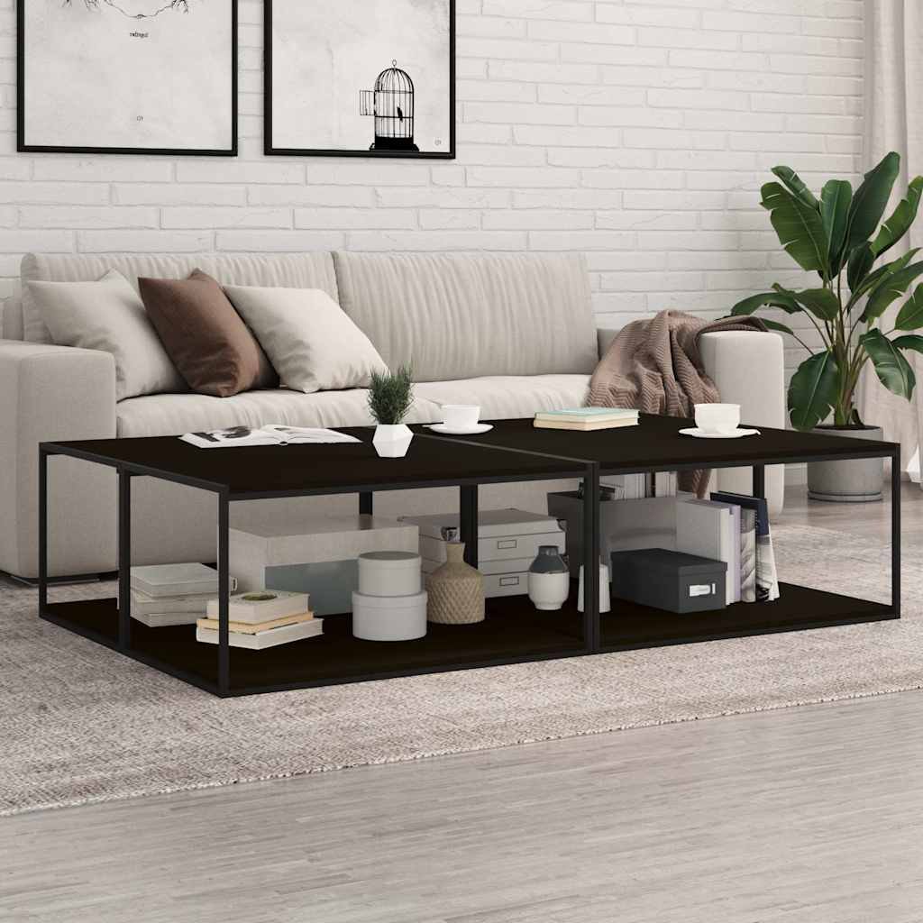 vidaXL Kirjahyllytasot 8 kpl musta 80x50x1,5 cm tekninen puu