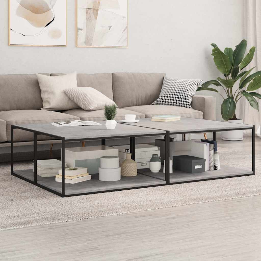 vidaXL Kirjahyllytasot 8 kpl betoninharmaa 80x50x1,5 cm tekninen puu