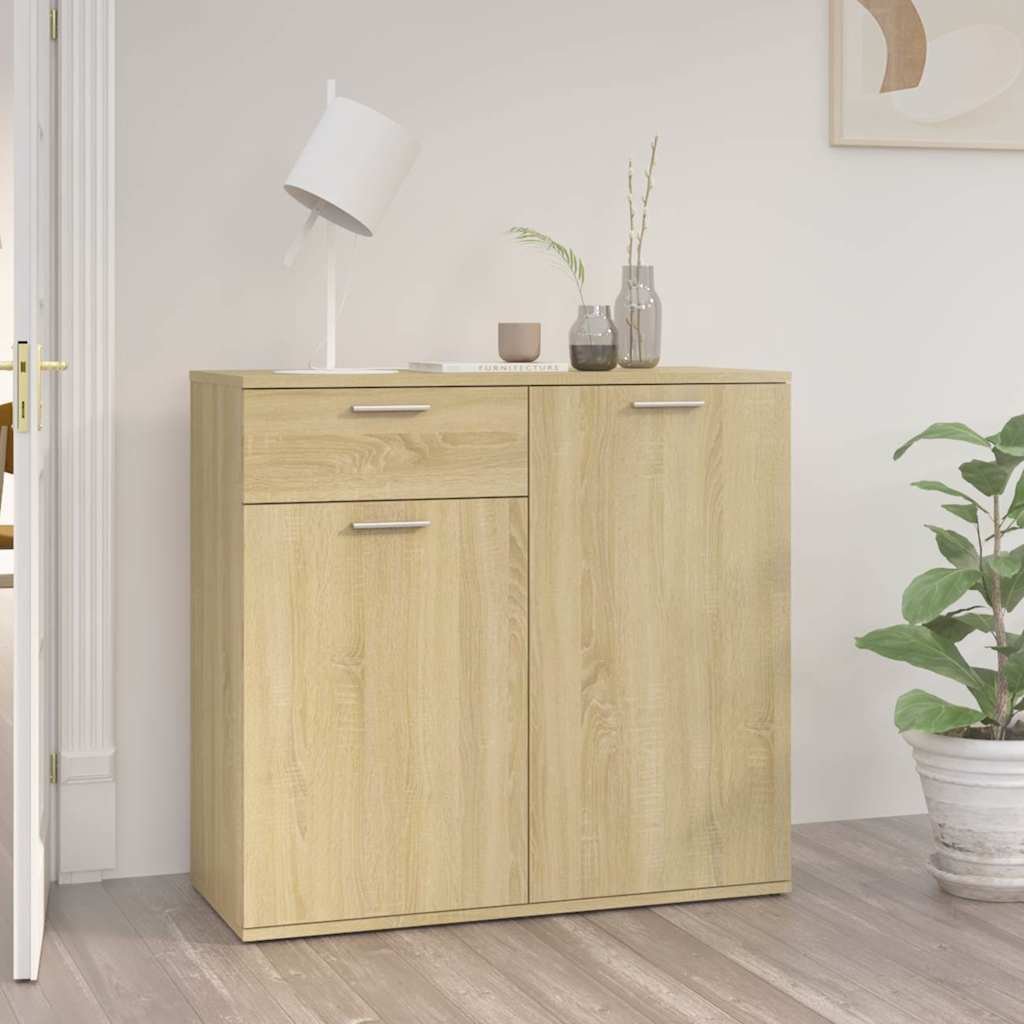 vidaXL Senkki Sonoma-tammi 80x36x75 cm tekninen puu