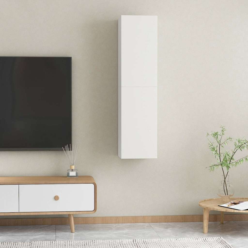 vidaXL TV-tasot 2 kpl valkoinen 30,5x30x60 cm tekninen puu