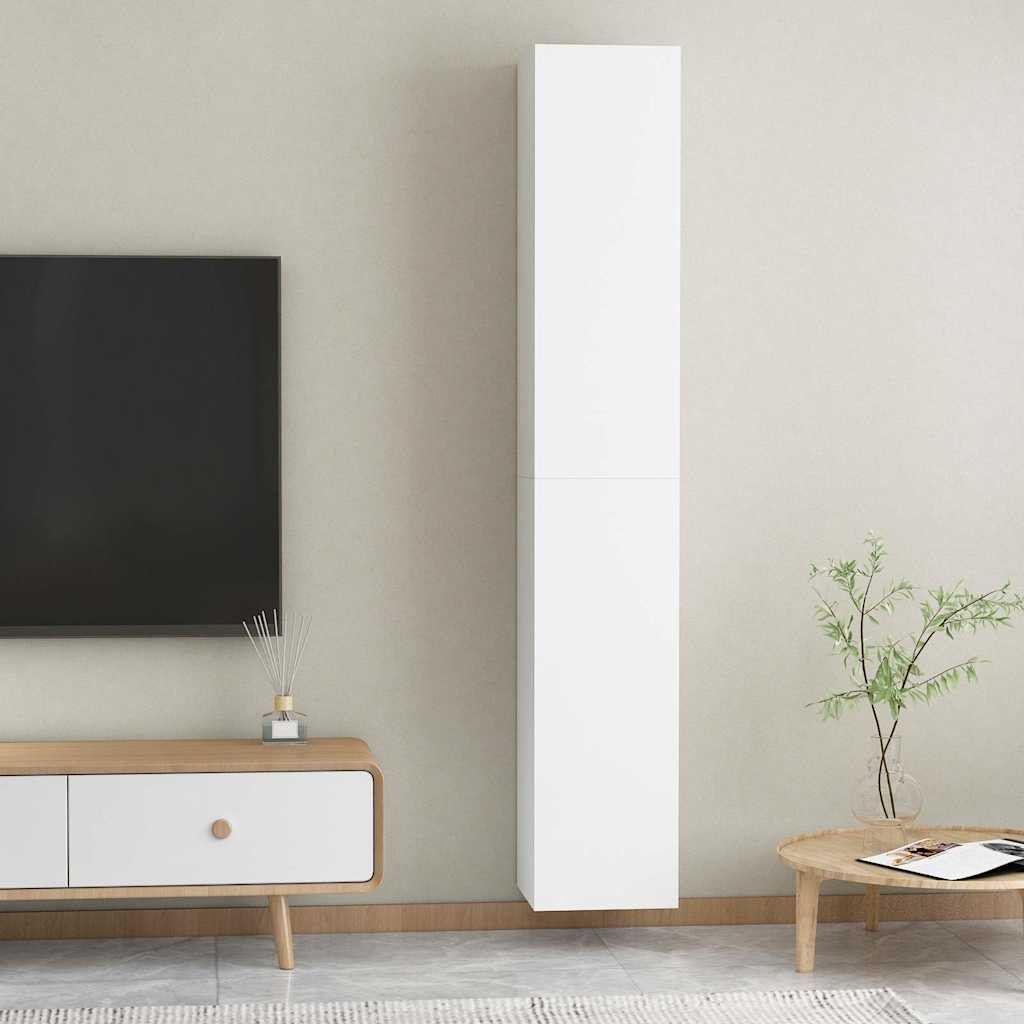 vidaXL TV-tasot 2 kpl valkoinen 30,5x30x90 cm tekninen puu