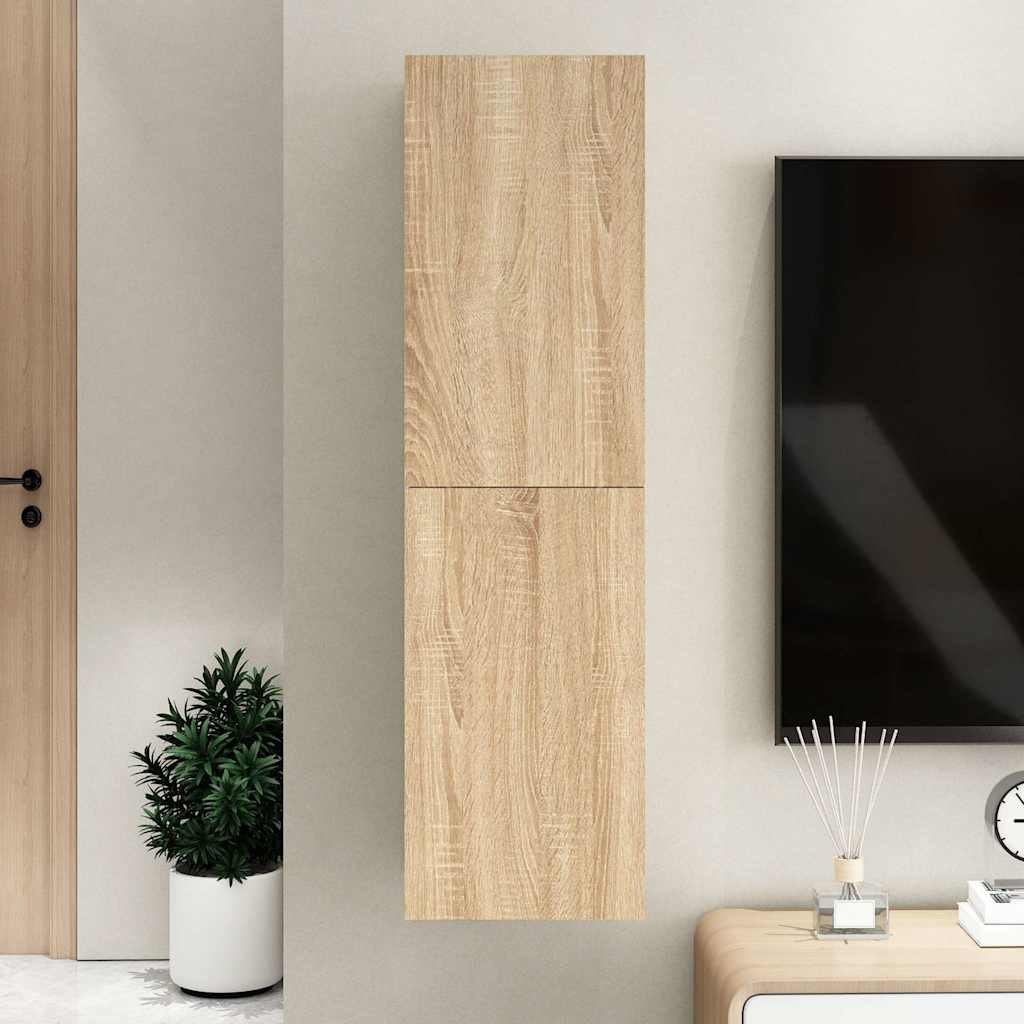 vidaXL TV-taso Sonoma-tammi 30,5x30x110 cm tekninen puu