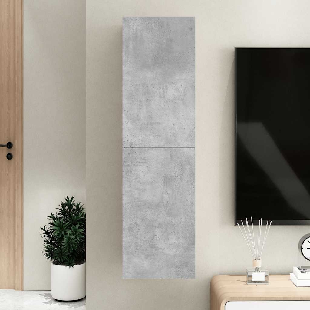 vidaXL TV-taso betoninharmaa 30,5x30x110 cm tekninen puu