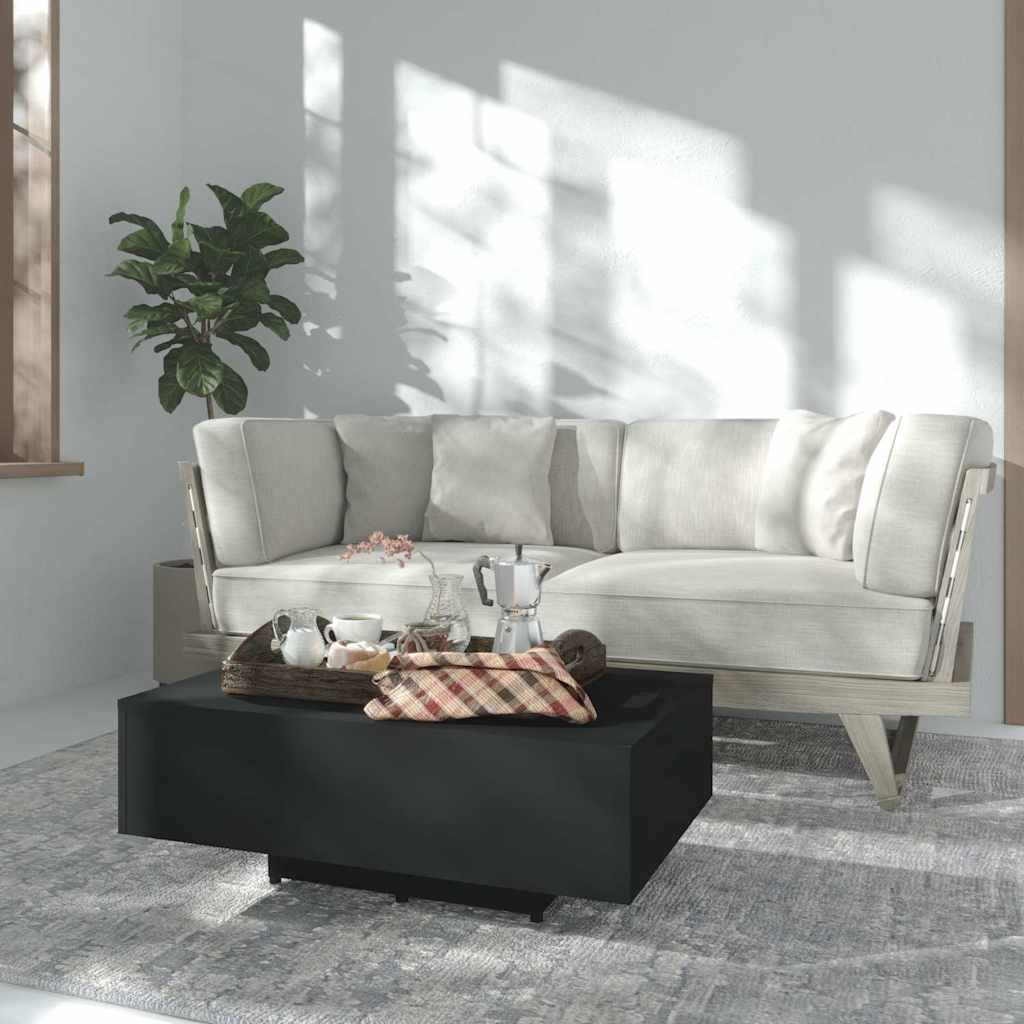 vidaXL Sohvapöytä musta 85x55x31 cm tekninen puu