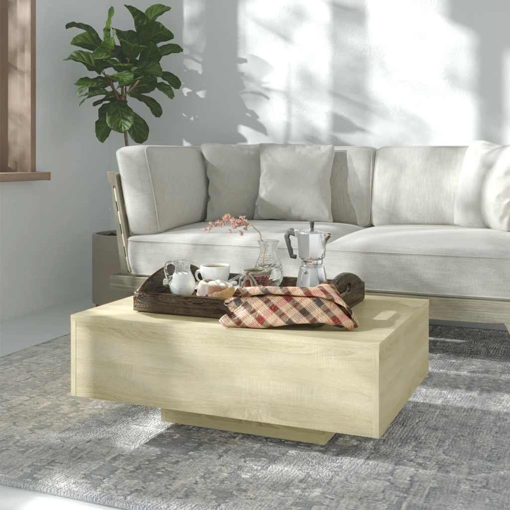 vidaXL Sohvapöytä Sonoma-tammi 85x55x31 cm tekninen puu