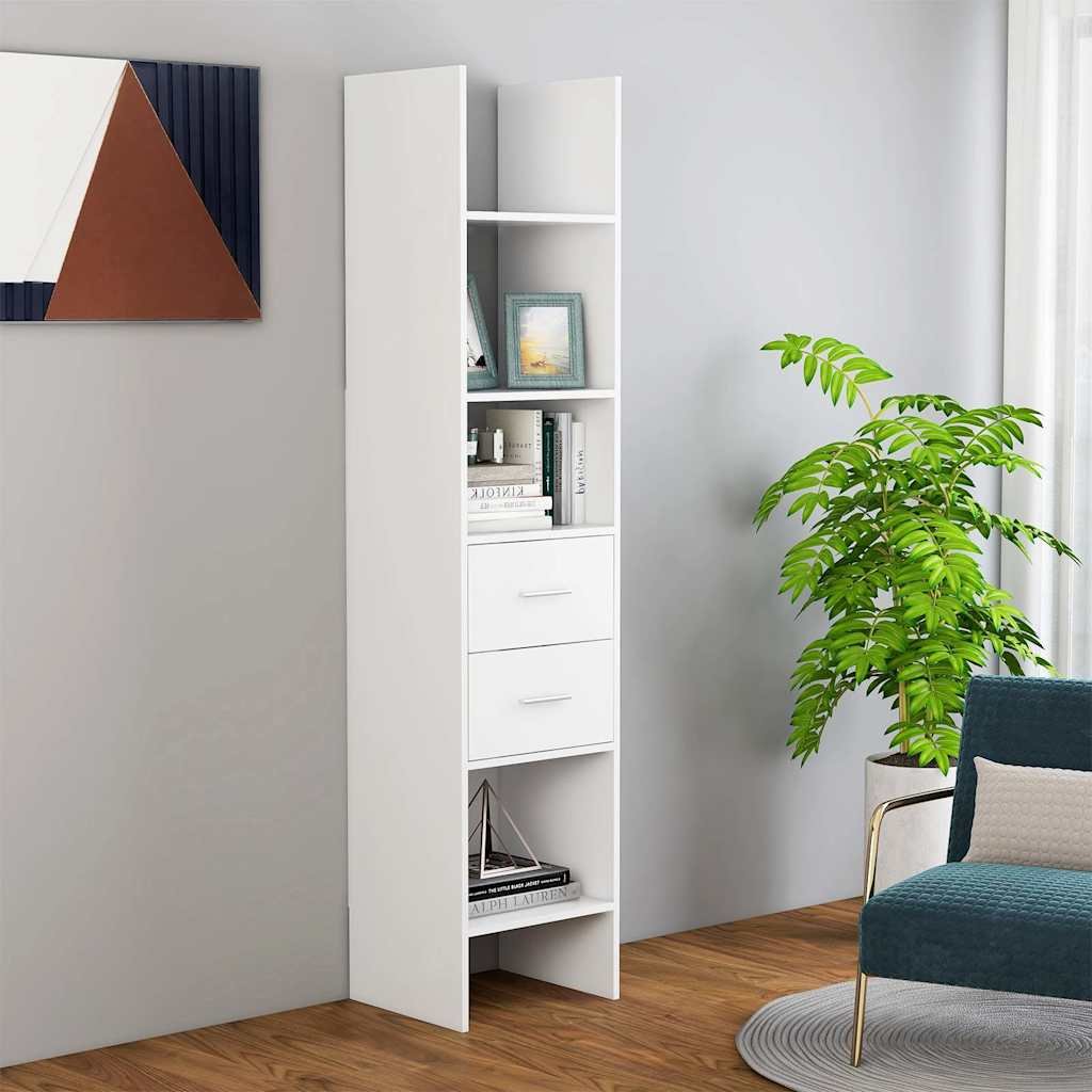 vidaXL Kirjahylly valkoinen 40x35x180 cm tekninen puu