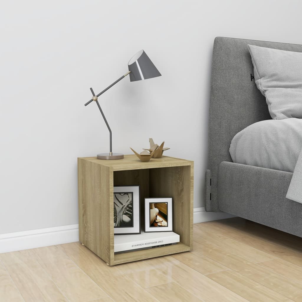 vidaXL TV-taso Sonoma-tammi 37x35x37 cm tekninen puu
