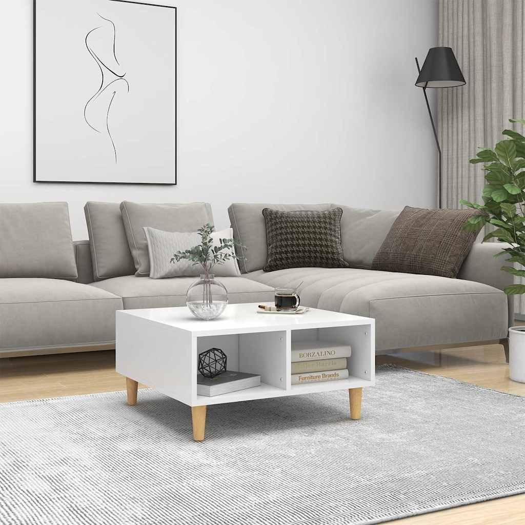 vidaXL Sohvapöytä valkoinen 60x60x30 cm lastulevy