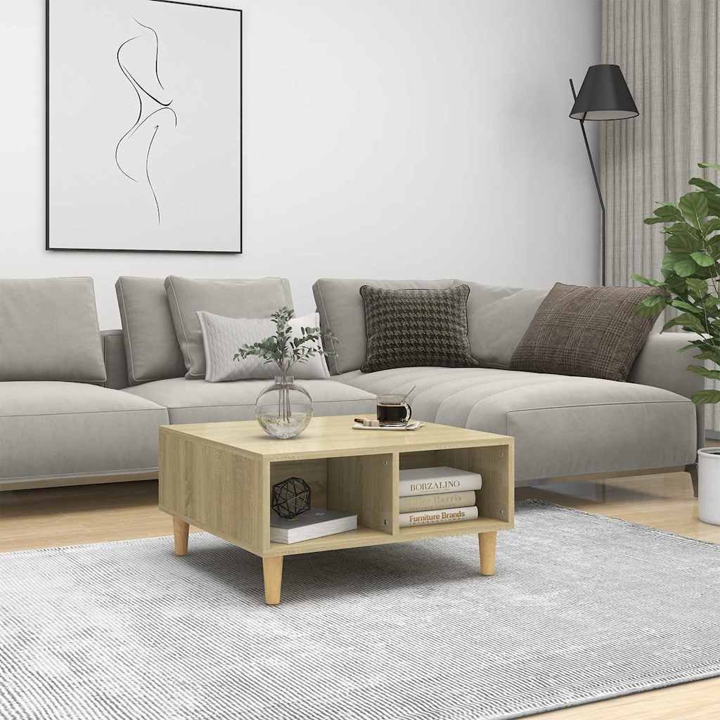 vidaXL Sohvapöytä Sonoma-tammi 60x60x30 cm tekninen puu