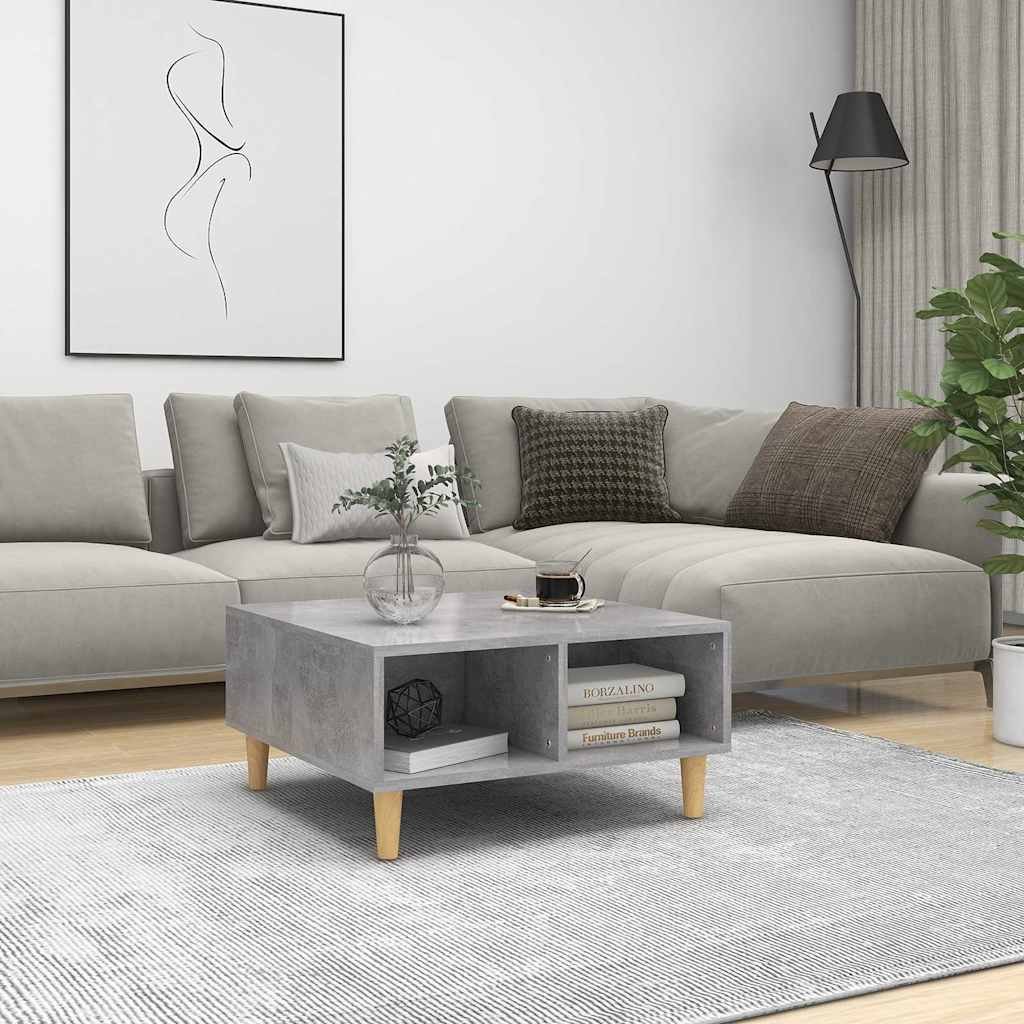 vidaXL Sohvapöytä betoninharmaa 60x60x30 cm tekninen puu