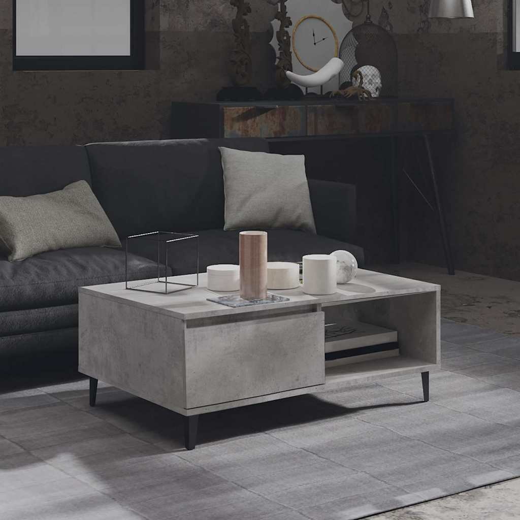 vidaXL Sohvapöytä betoninharmaa 90x60x35 cm tekninen puu