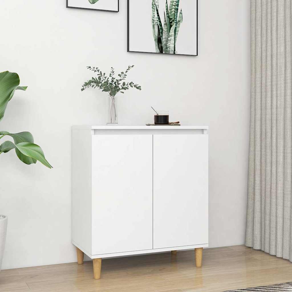 vidaXL Senkki täyspuujaloilla valkoinen 60x35x70 cm tekninen puu