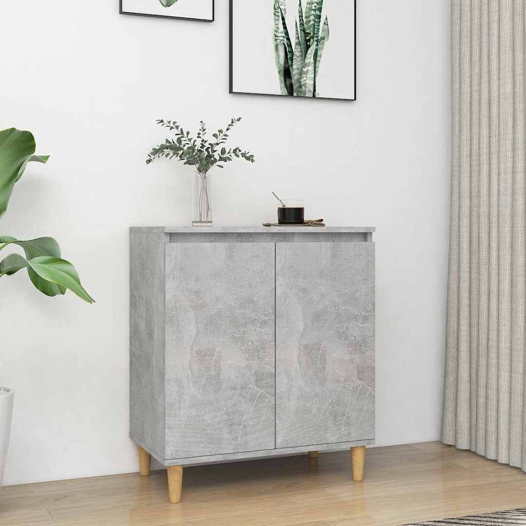 vidaXL Senkki täyspuujaloilla betoninharmaa 60x35x70 cm tekninen puu