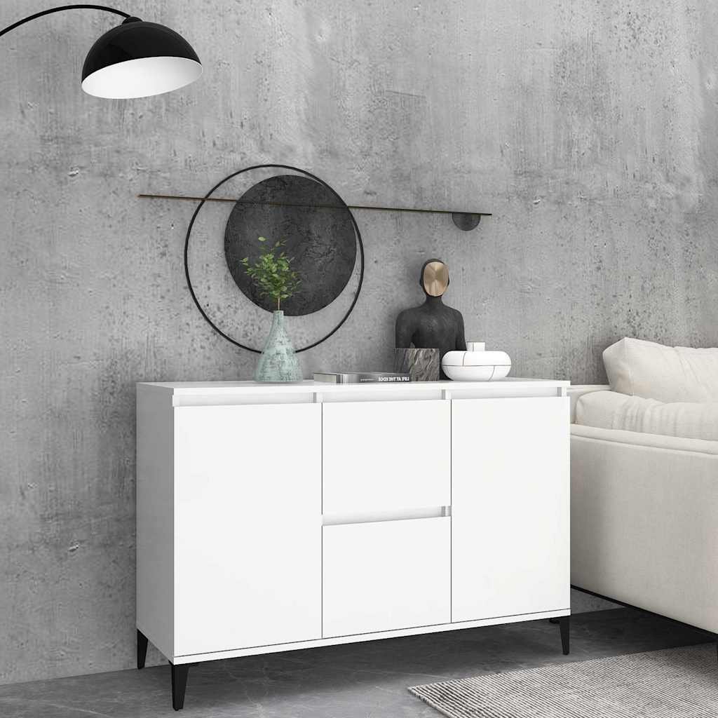 vidaXL Senkki valkoinen 102x35x70 cm tekninen puu