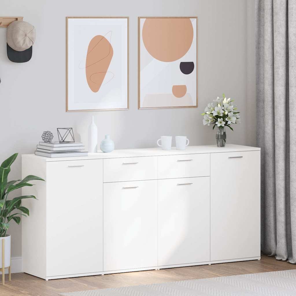 vidaXL Senkki valkoinen 160x36x75 cm tekninen puu