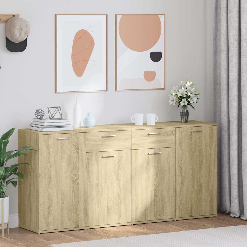 vidaXL Senkki Sonoma-tammi 160x36x75 cm tekninen puu