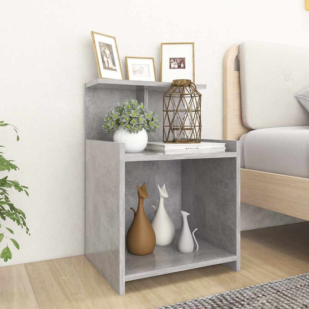 vidaXL Yöpöytä betoninharmaa 40x35x60 cm tekninen puu