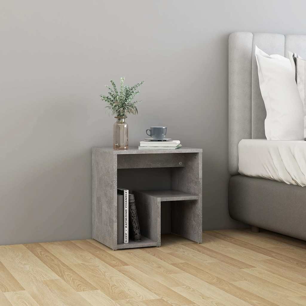 vidaXL Yöpöytä betoninharmaa 40x30x40 cm tekninen puu