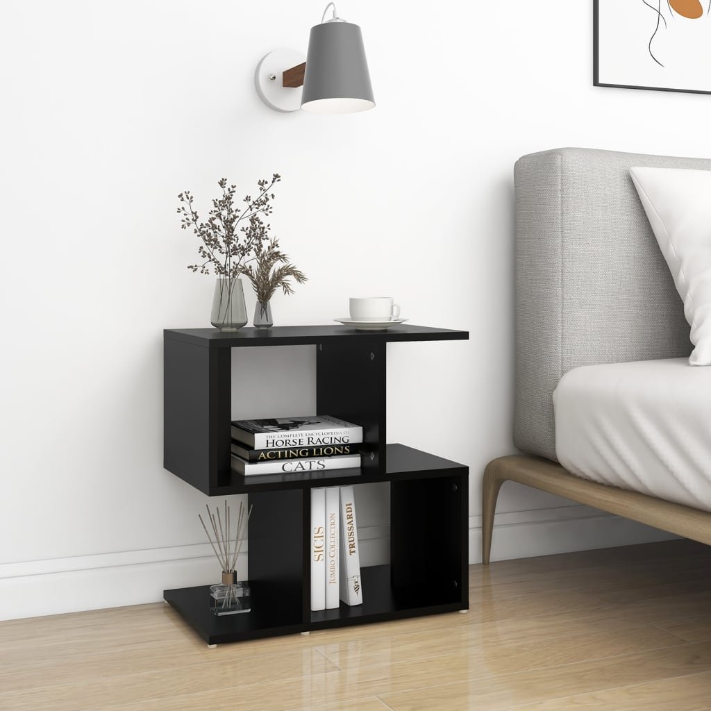 vidaXL Yöpöydät 2 kpl musta 50x30x51,5 cm tekninen puu