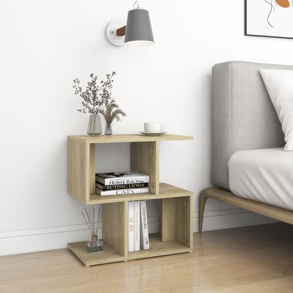 vidaXL Yöpöydät 2 kpl Sonoma-tammi 50x30x51,5 cm tekninen puu