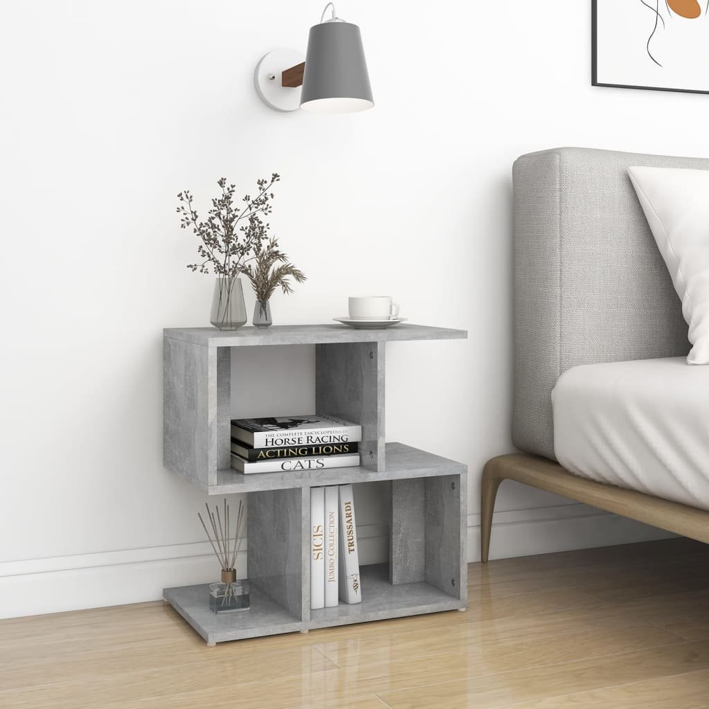 vidaXL Yöpöydät 2 kpl betoninharmaa 50x30x51,5 cm tekninen puu