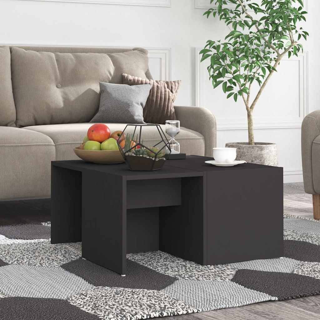 vidaXL Sohvapöydät 4 kpl harmaa 33x33x33 cm tekninen puu