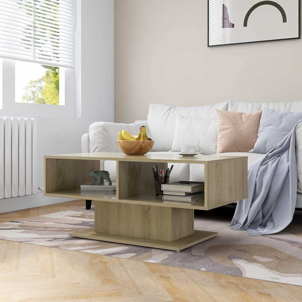 vidaXL Sohvapöytä Sonoma-tammi 103,5x50x44,5 cm tekninen puu