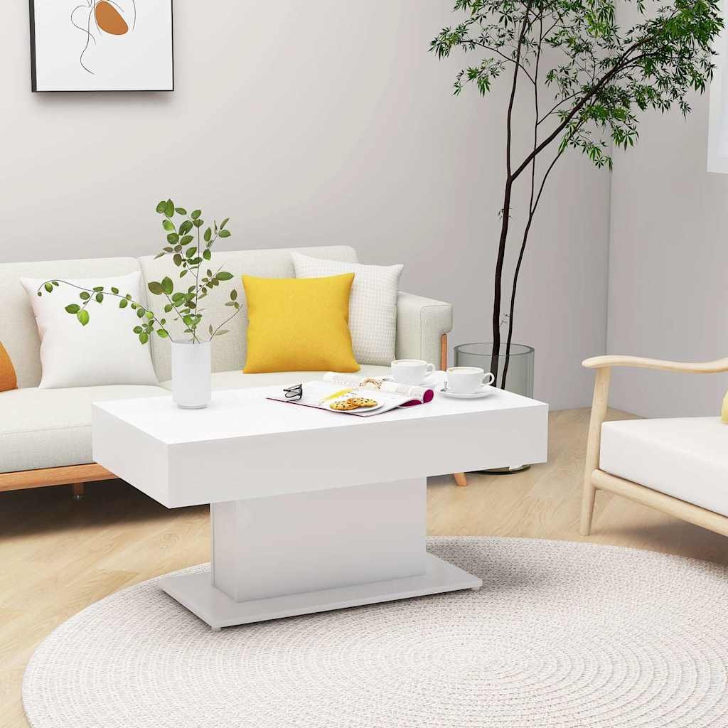 vidaXL Sohvapöytä valkoinen 96x50x45 cm tekninen puu