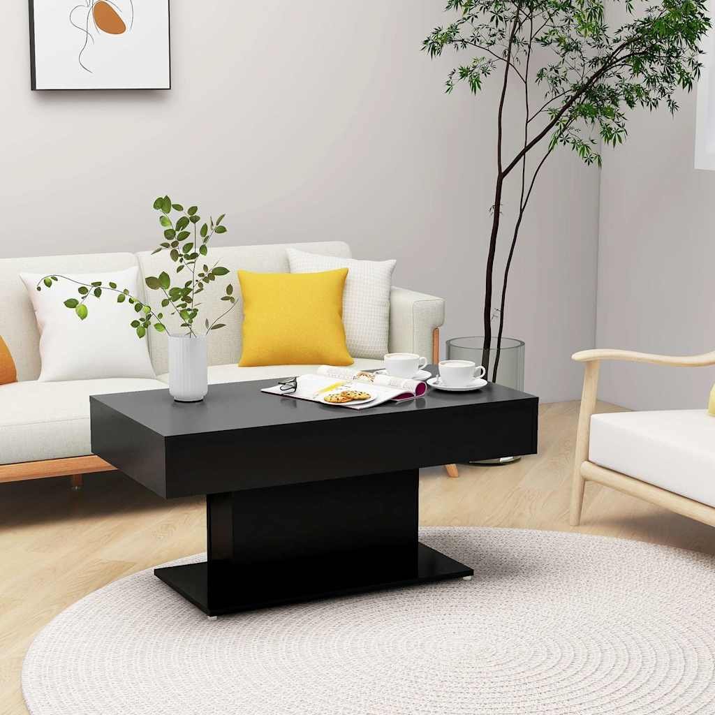 vidaXL Sohvapöytä musta 96x50x45 cm tekninen puu