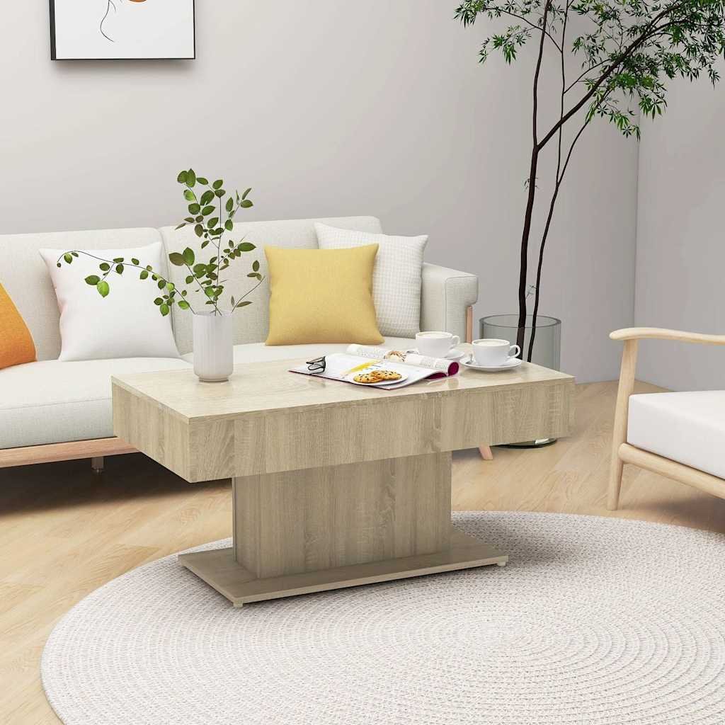 vidaXL Sohvapöytä Sonoma-tammi 96x50x45 cm tekninen puu