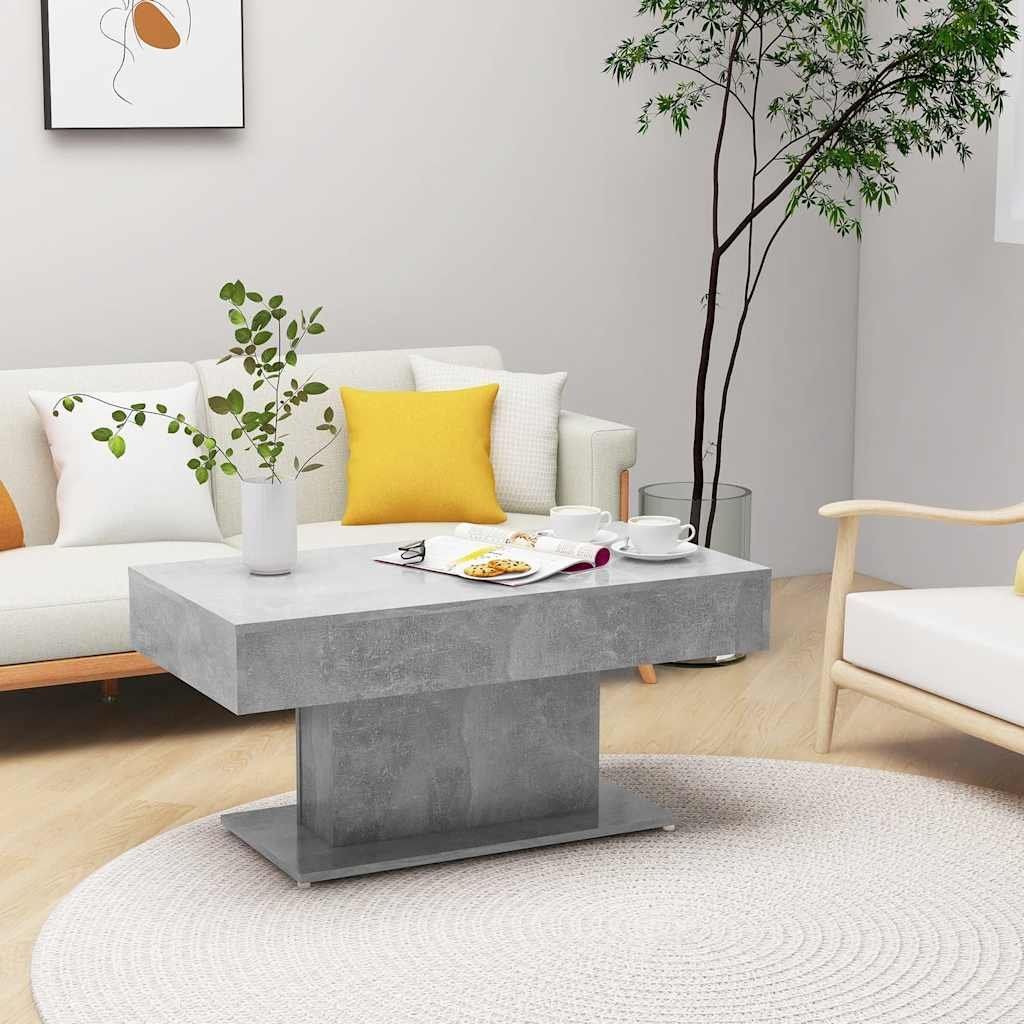 vidaXL Sohvapöytä betoninharmaa 96x50x45 cm tekninen puu