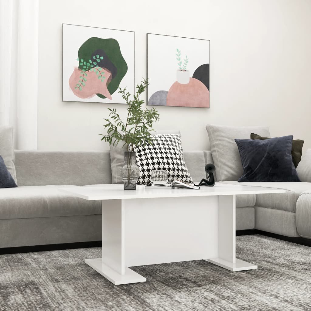 vidaXL Sohvapöytä valkoinen 103,5x60x40 cm tekninen puu