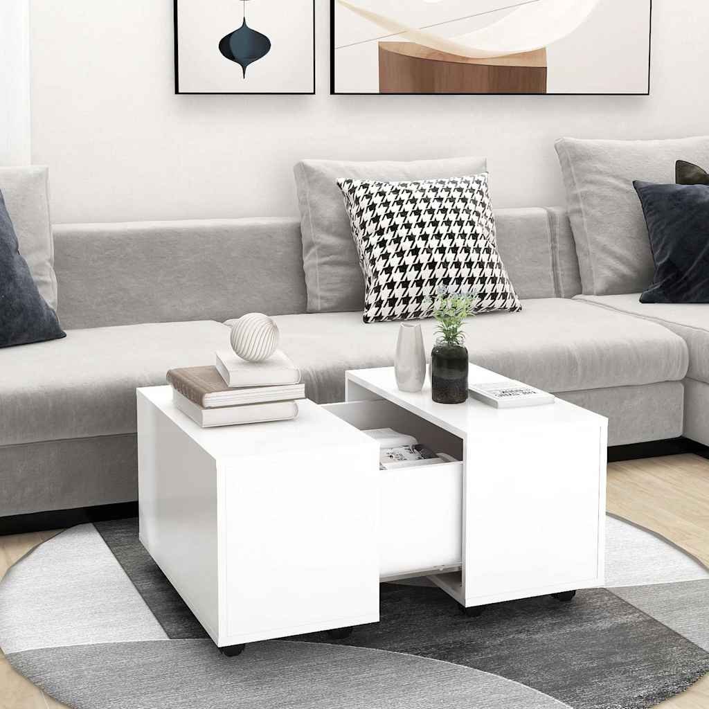 vidaXL Sohvapöytä valkoinen 60x60x38 cm tekninen puu