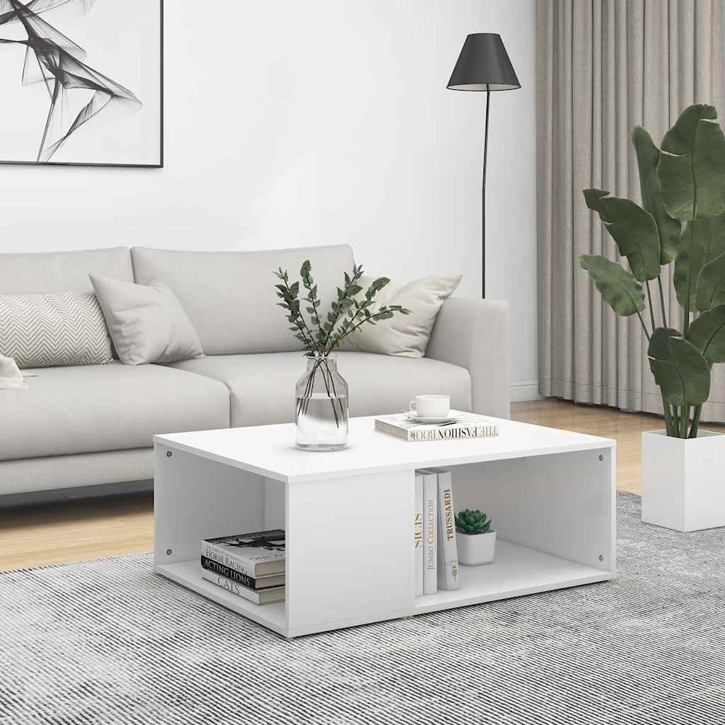 vidaXL Sohvapöytä valkoinen 90x67x33 cm tekninen puu